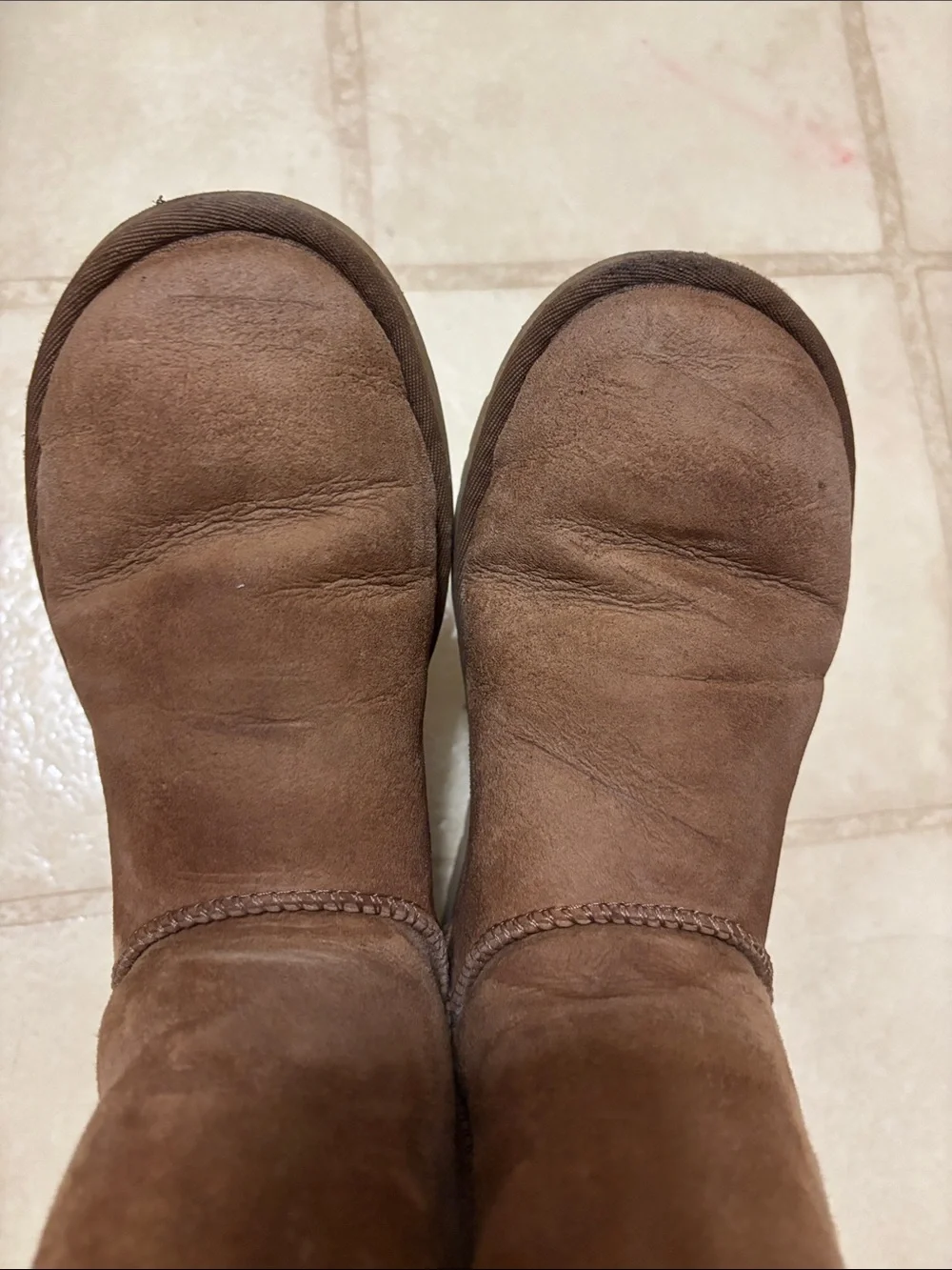 UGG Women's Chestnut Suede Shearling Mid-Calf Boots